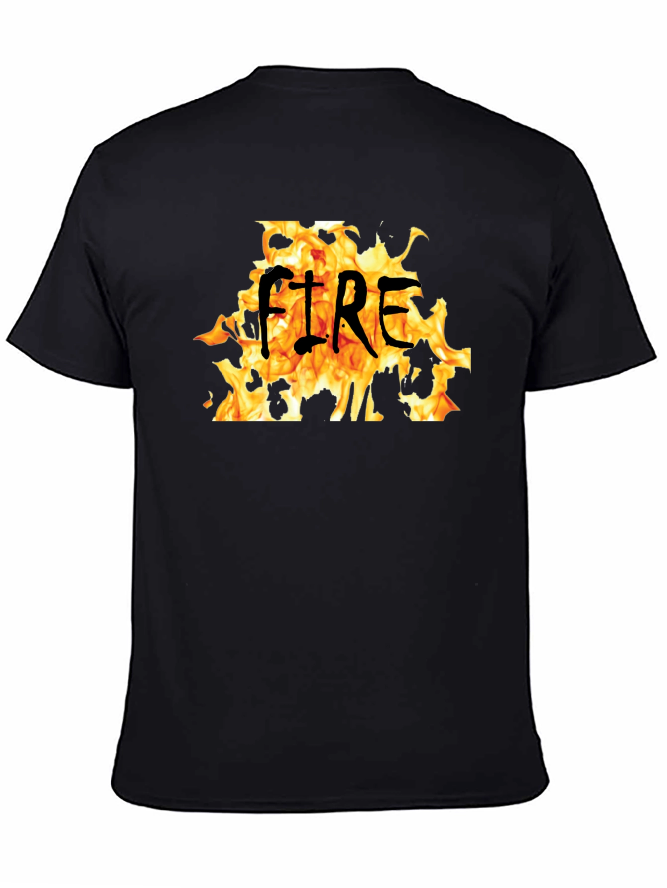 Fire Graphic Black T-Shirt