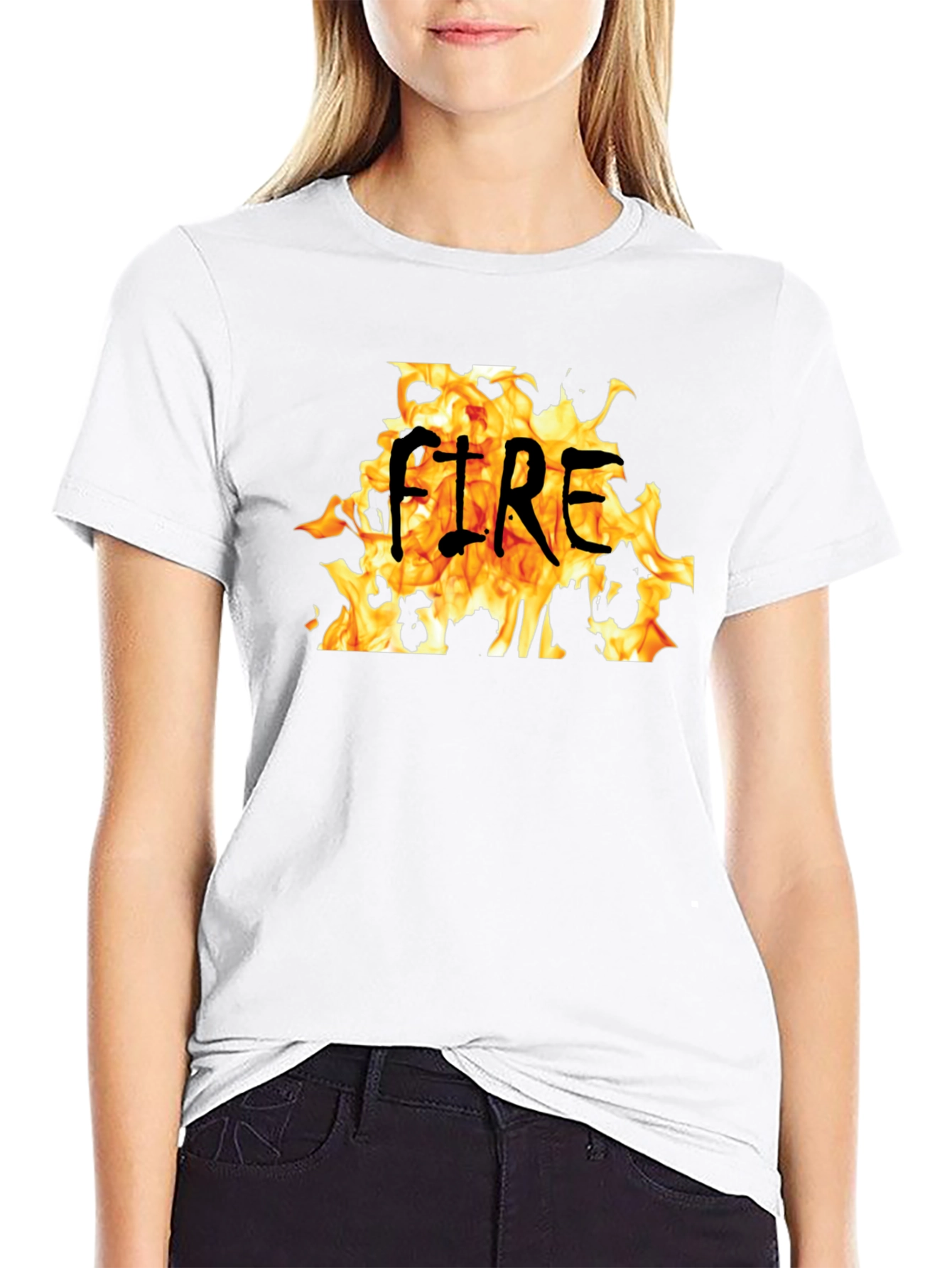 Fire Graphic Black T-Shirt