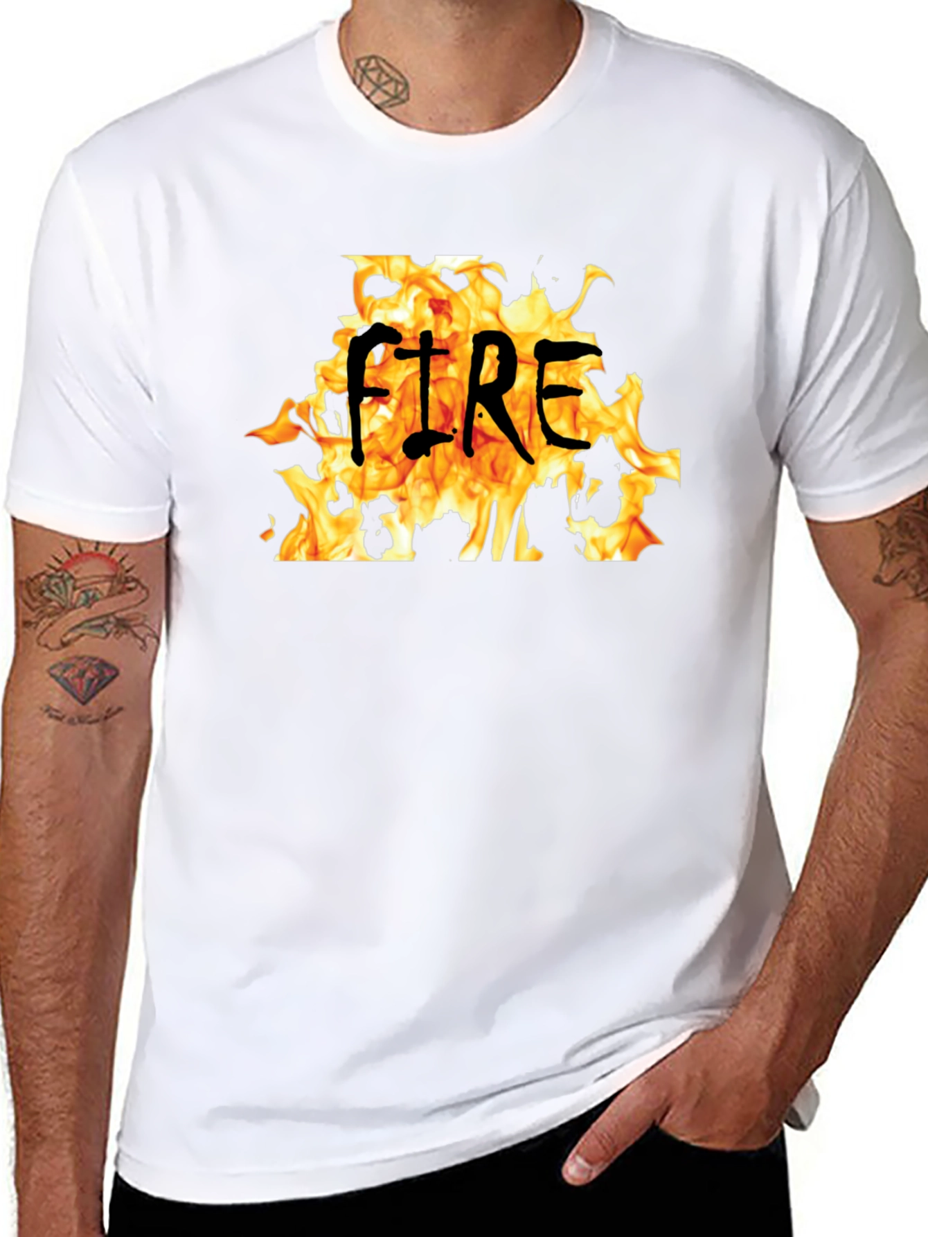 Fire Graphic Black T-Shirt