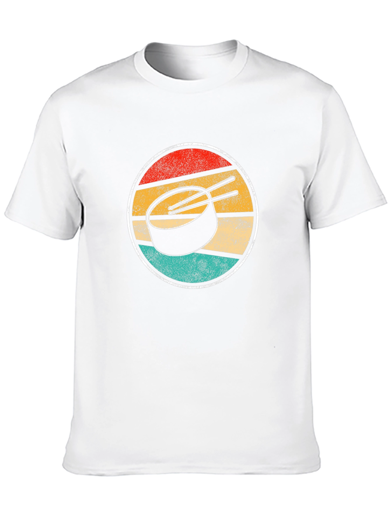 Retro Sunset Hockey Puck Graphic Tee