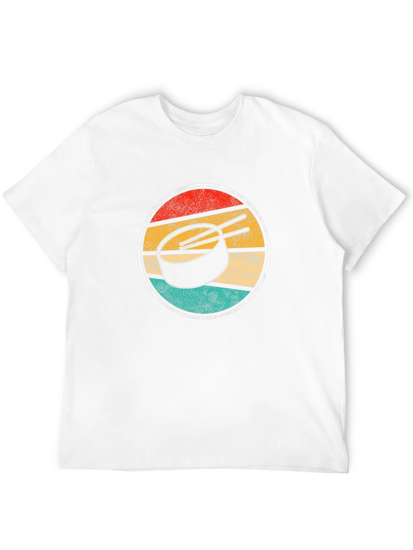 Retro Sunset Hockey Puck Graphic Tee