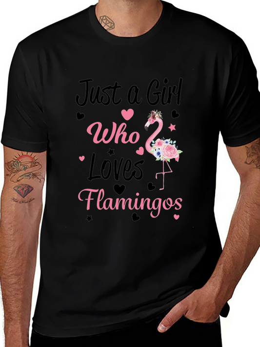 Girl Who Loves Flamingos T-Shirt