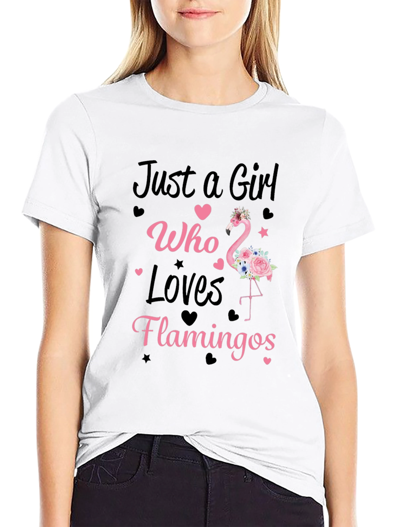 Girl Who Loves Flamingos T-Shirt