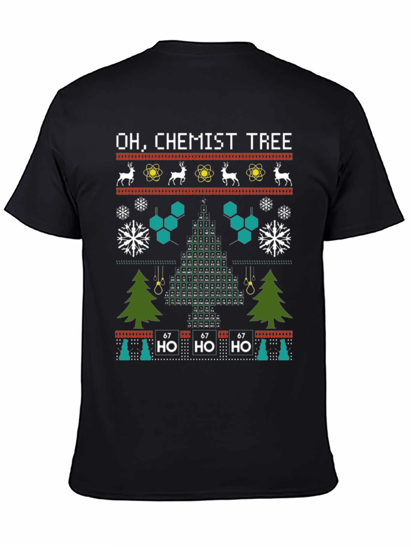 Oh Chemist Tree Ugly Christmas T-Shirt