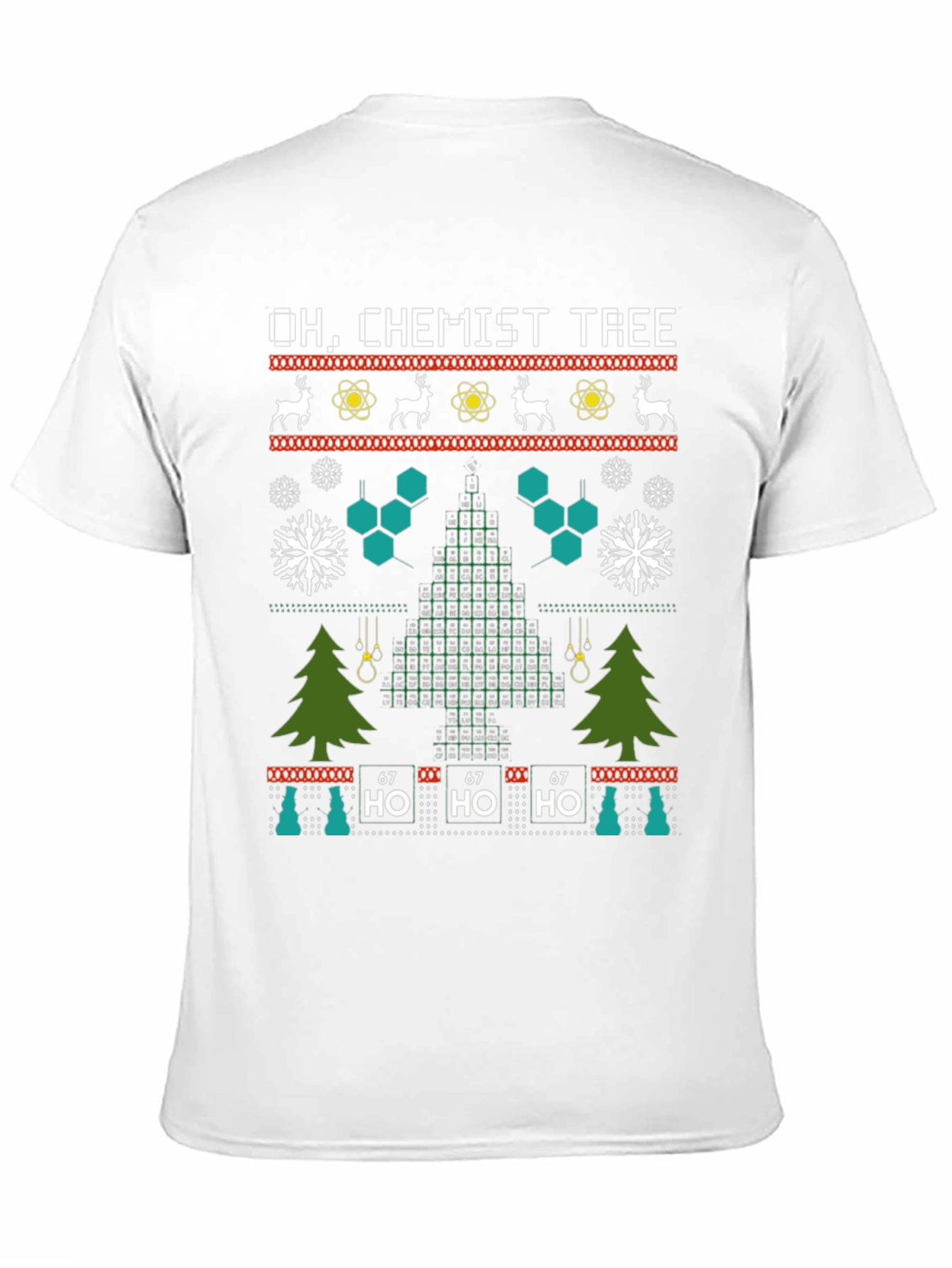 Oh Chemist Tree Ugly Christmas T-Shirt