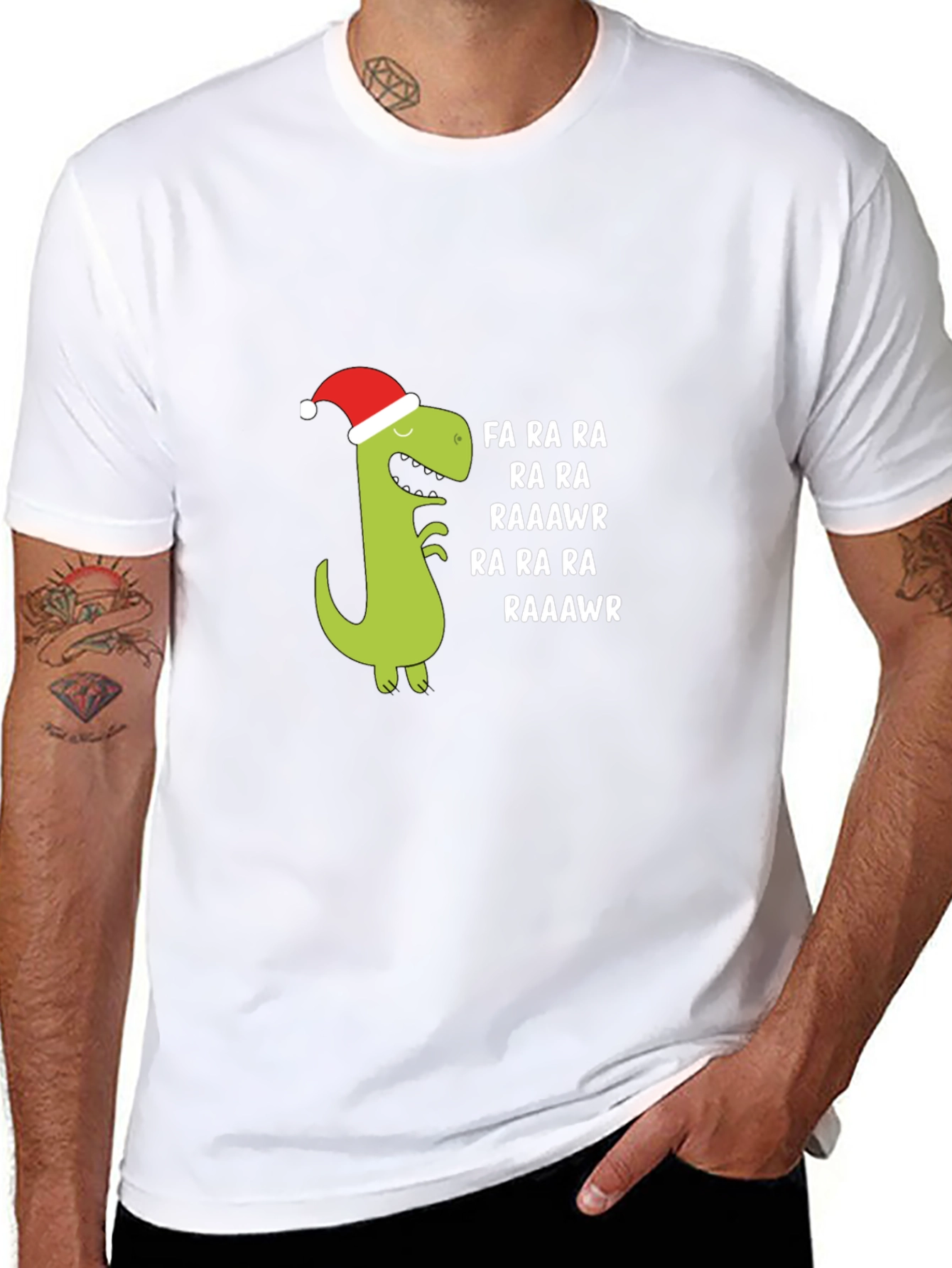 Festive Dino Christmas T-Shirt