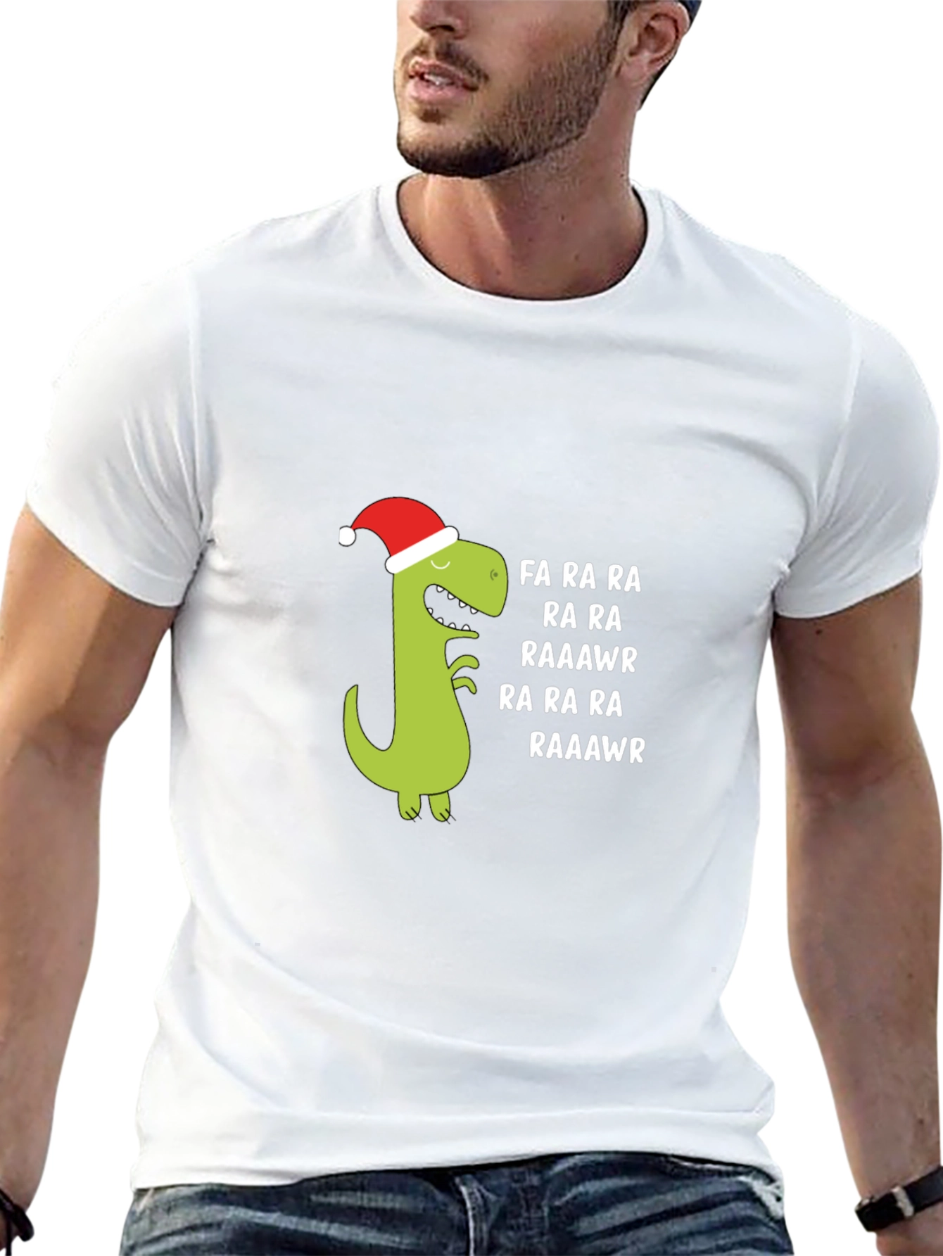 Festive Dino Christmas T-Shirt