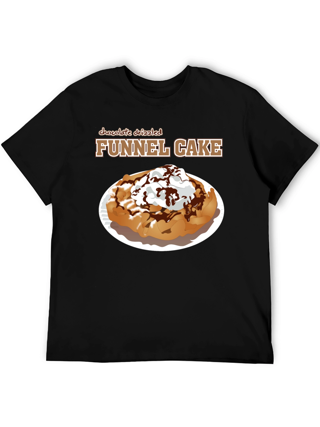 Funnel Cake T-Shirt: Chocolate Drizzled Tee