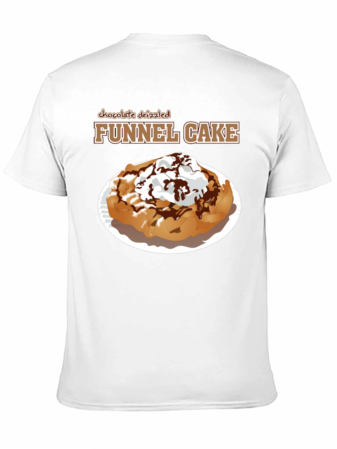 Funnel Cake T-Shirt: Chocolate Drizzled Tee