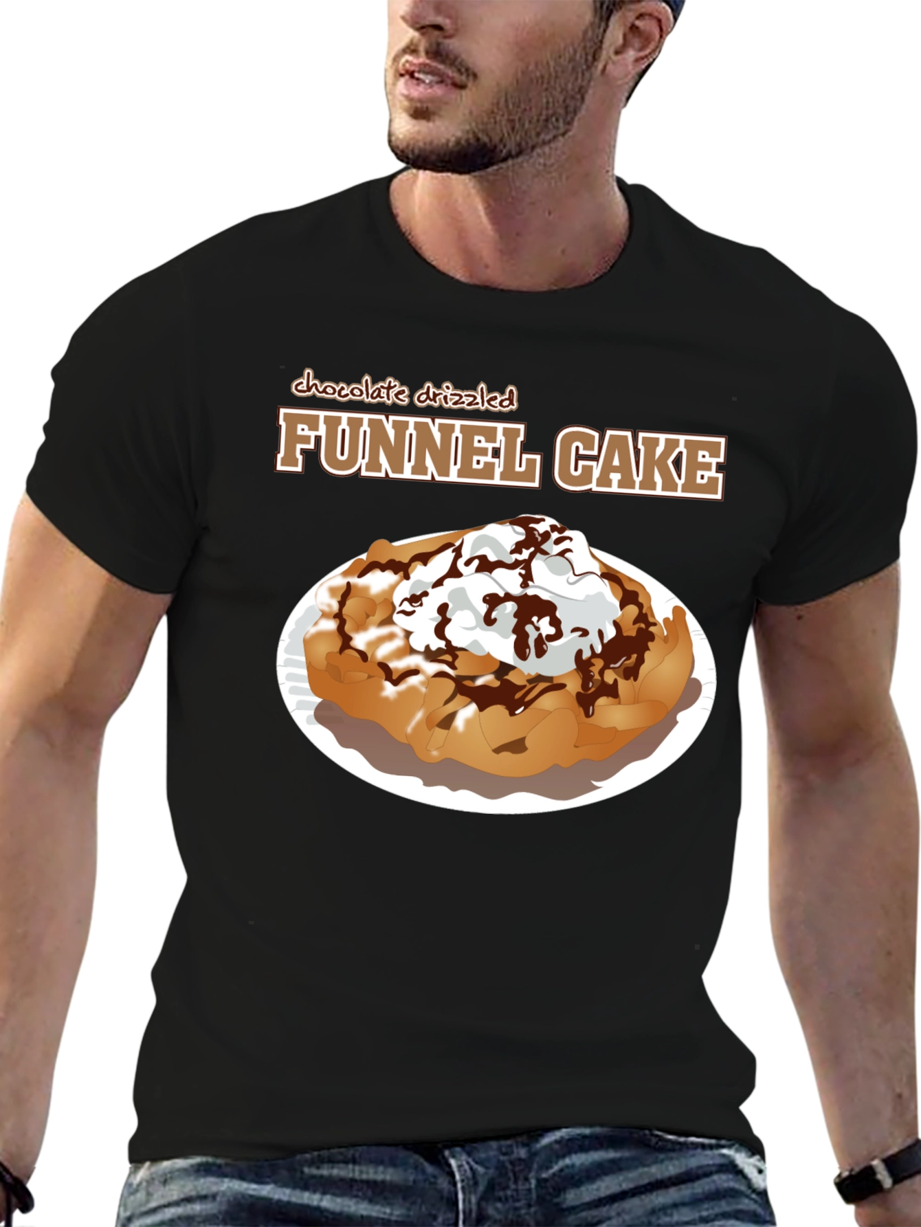 Funnel Cake T-Shirt: Chocolate Drizzled Tee