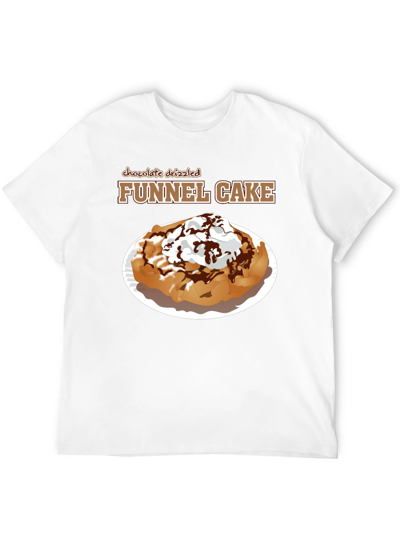 Funnel Cake T-Shirt: Chocolate Drizzled Tee