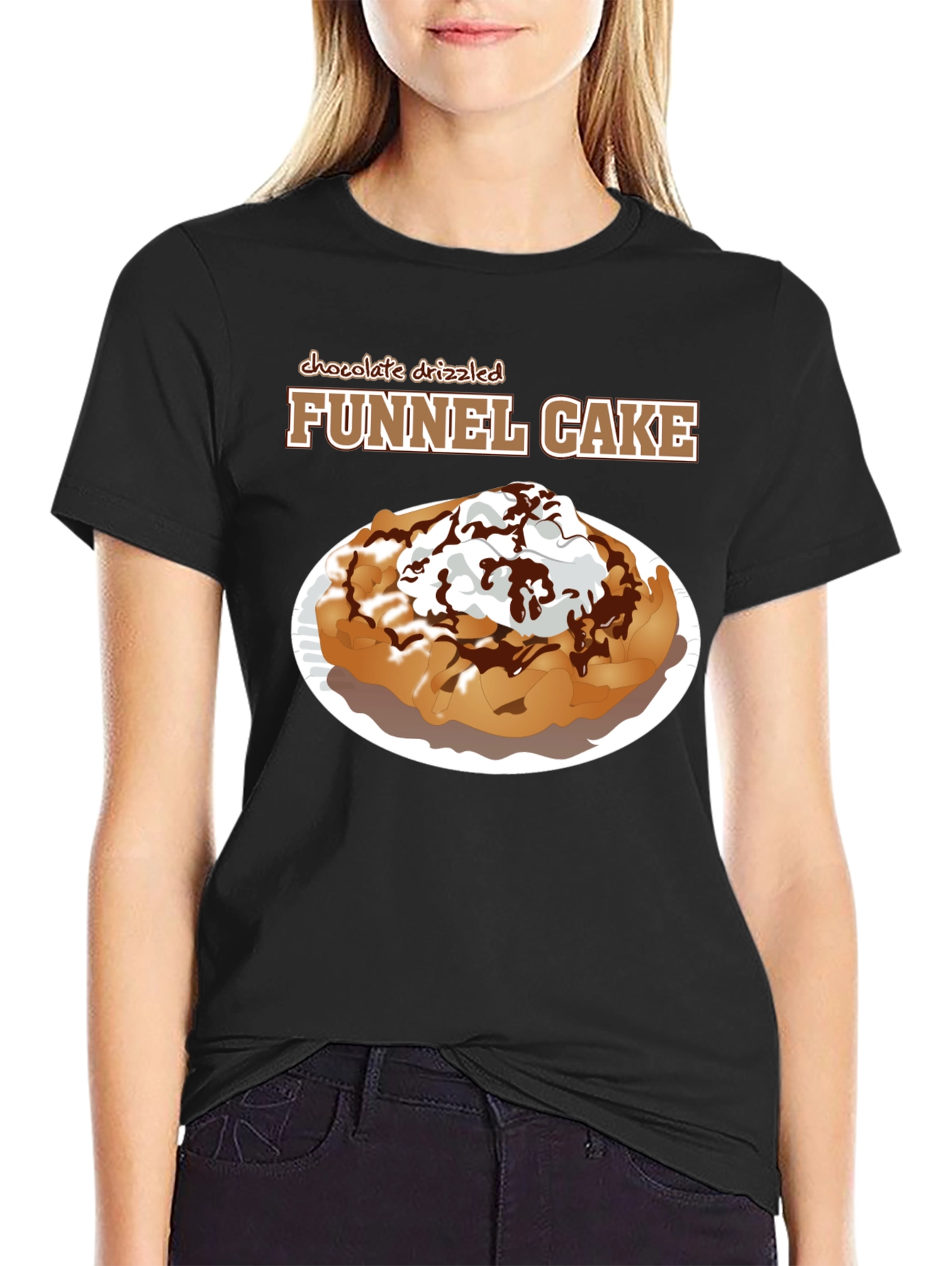Funnel Cake T-Shirt: Chocolate Drizzled Tee