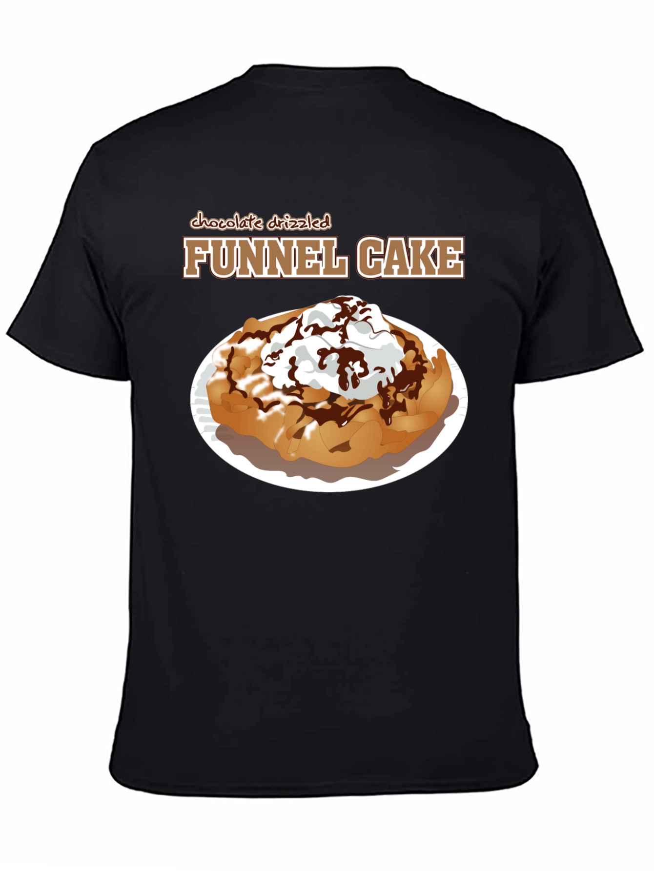 Funnel Cake T-Shirt: Chocolate Drizzled Tee