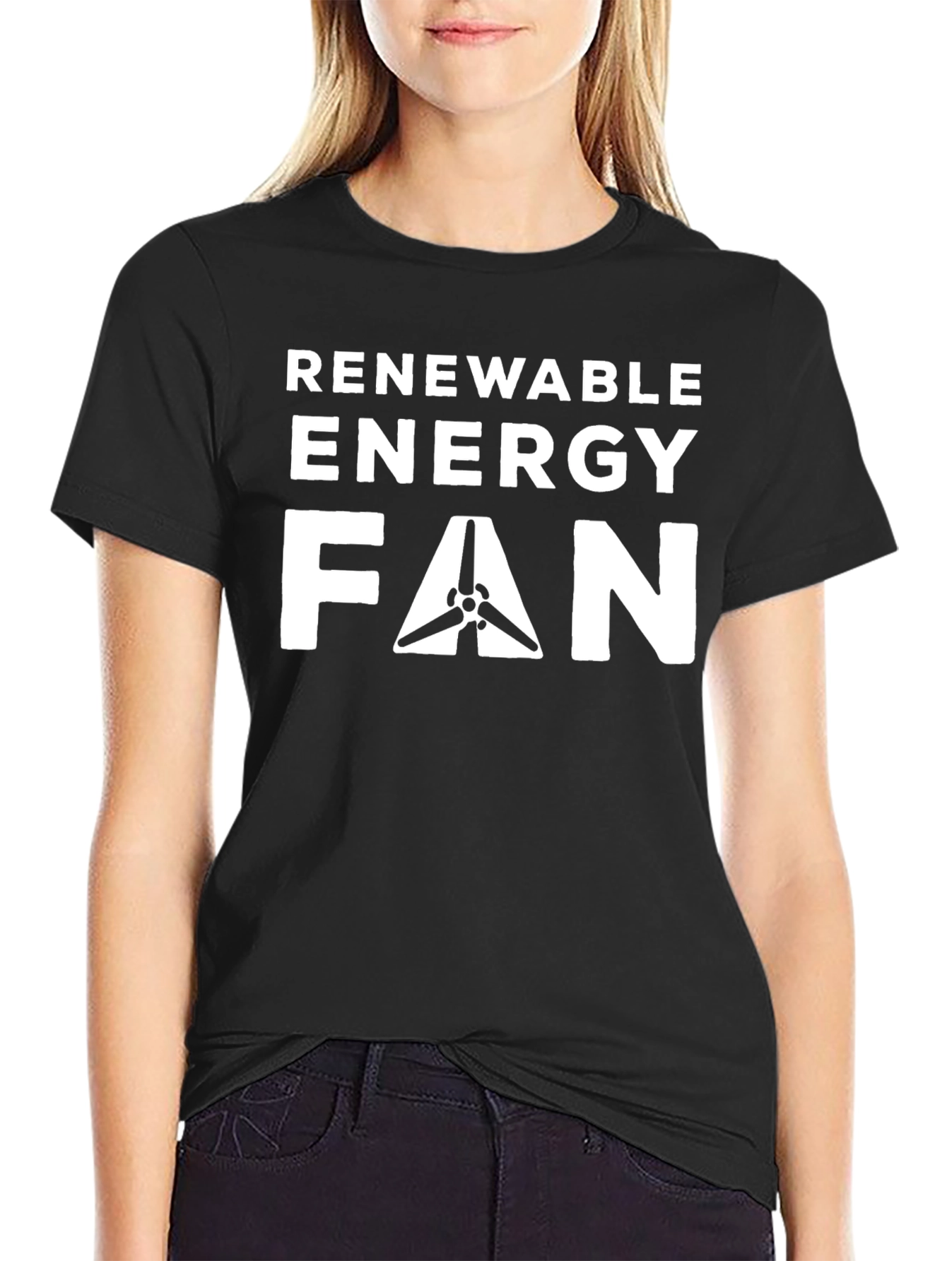 Renewable Energy Fan Black T-Shirt