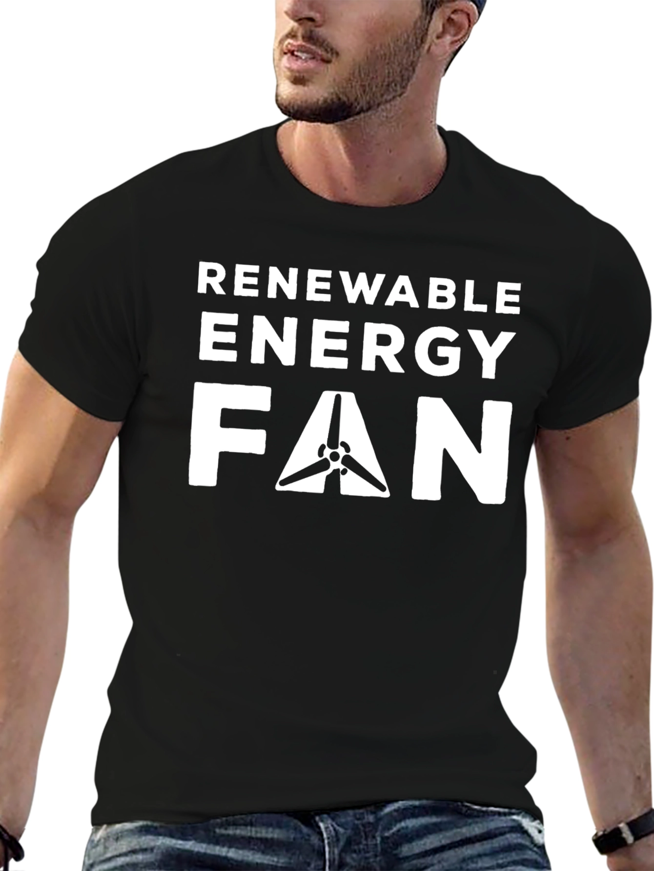 Renewable Energy Fan Black T-Shirt