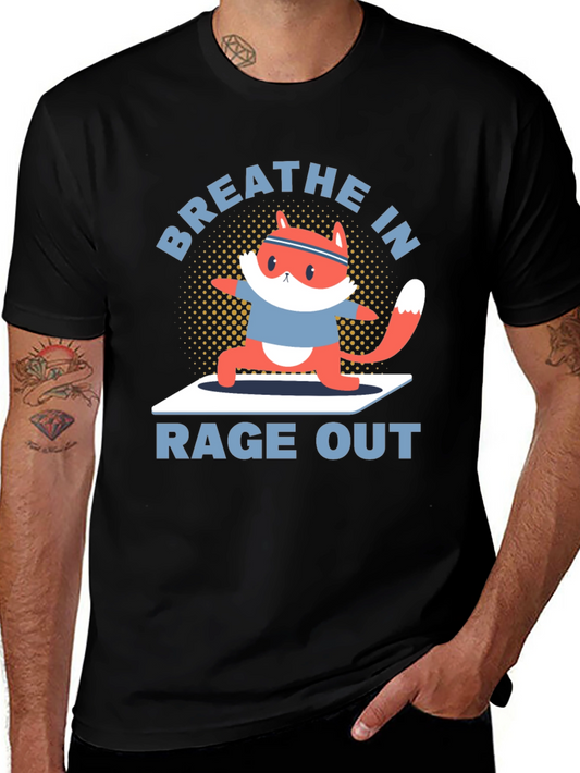 Yoga Fox Graphic Tee - Breathe In Rage Out!