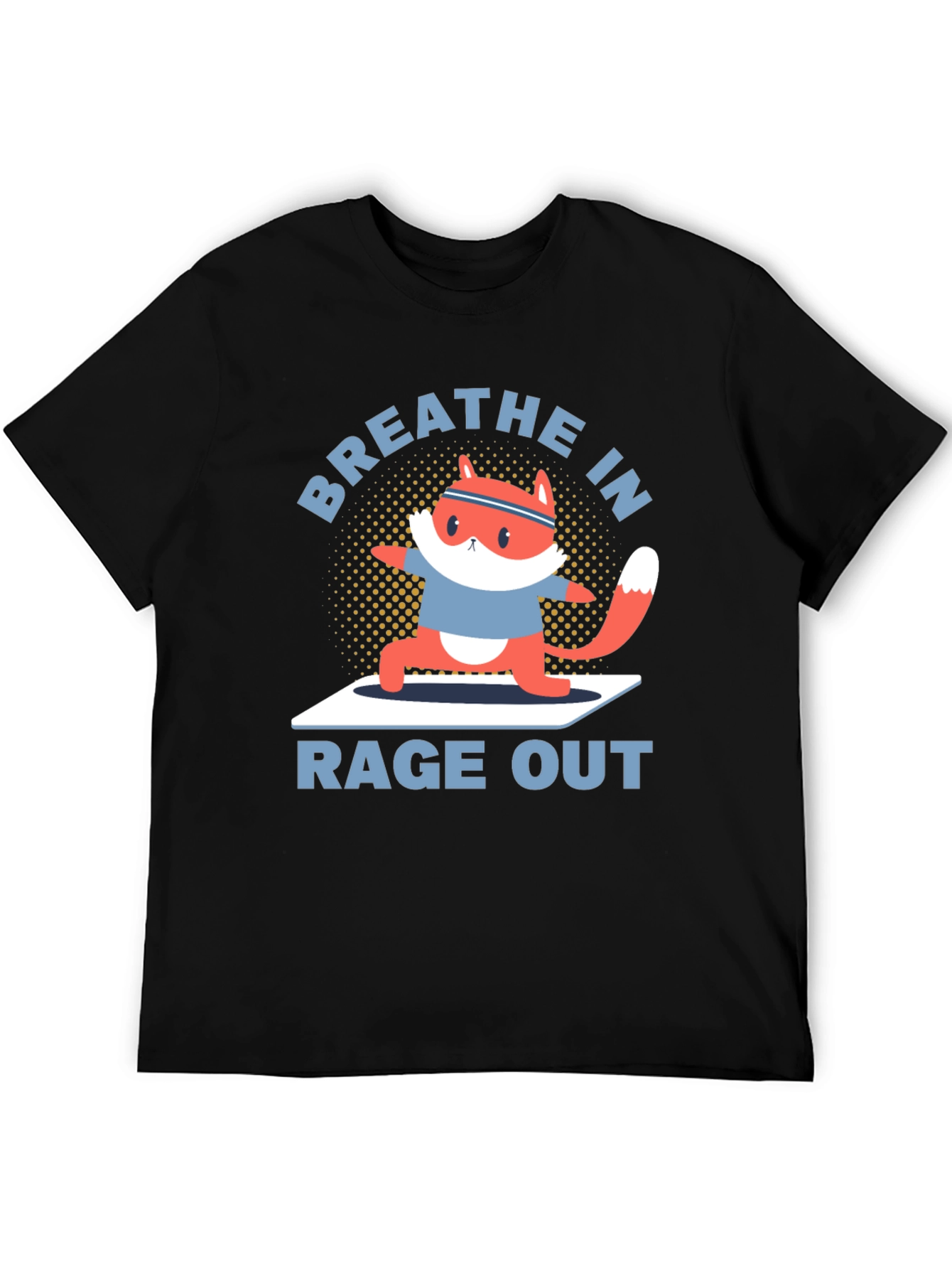 Yoga Fox Graphic Tee - Breathe In Rage Out!