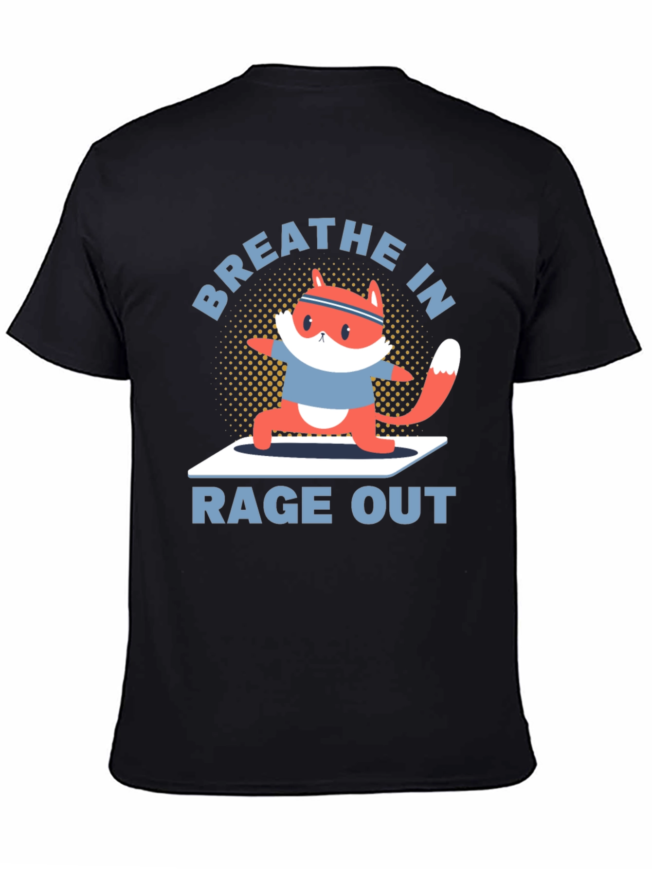 Yoga Fox Graphic Tee - Breathe In Rage Out!