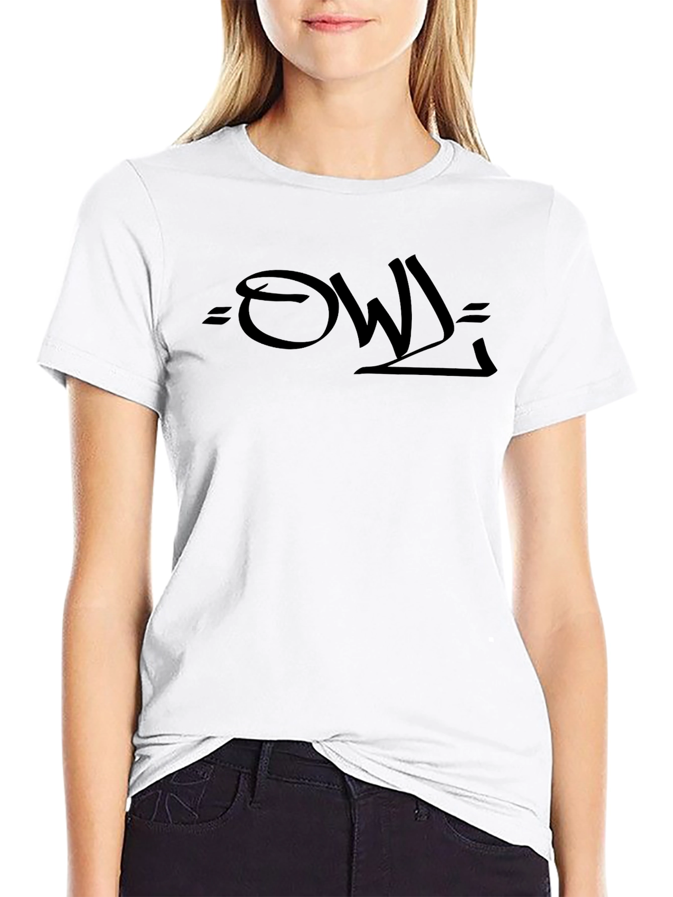 Black OWL Graphic Tee - Mens Short Sleeve