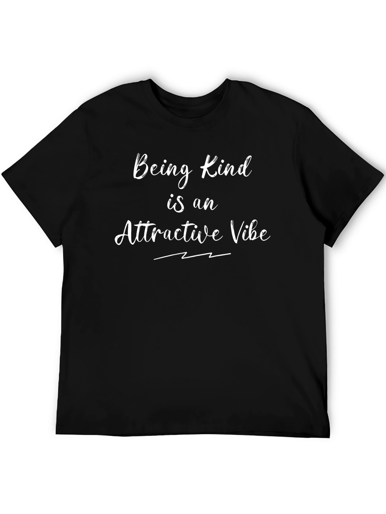 Kindness Vibe Black Cotton Graphic Tee