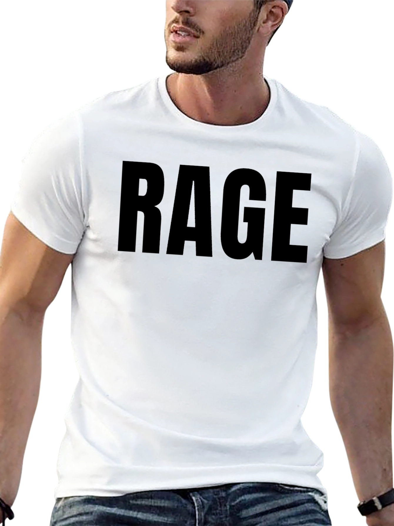 Rage Graphic Tee - Mens Black Casual Shirt