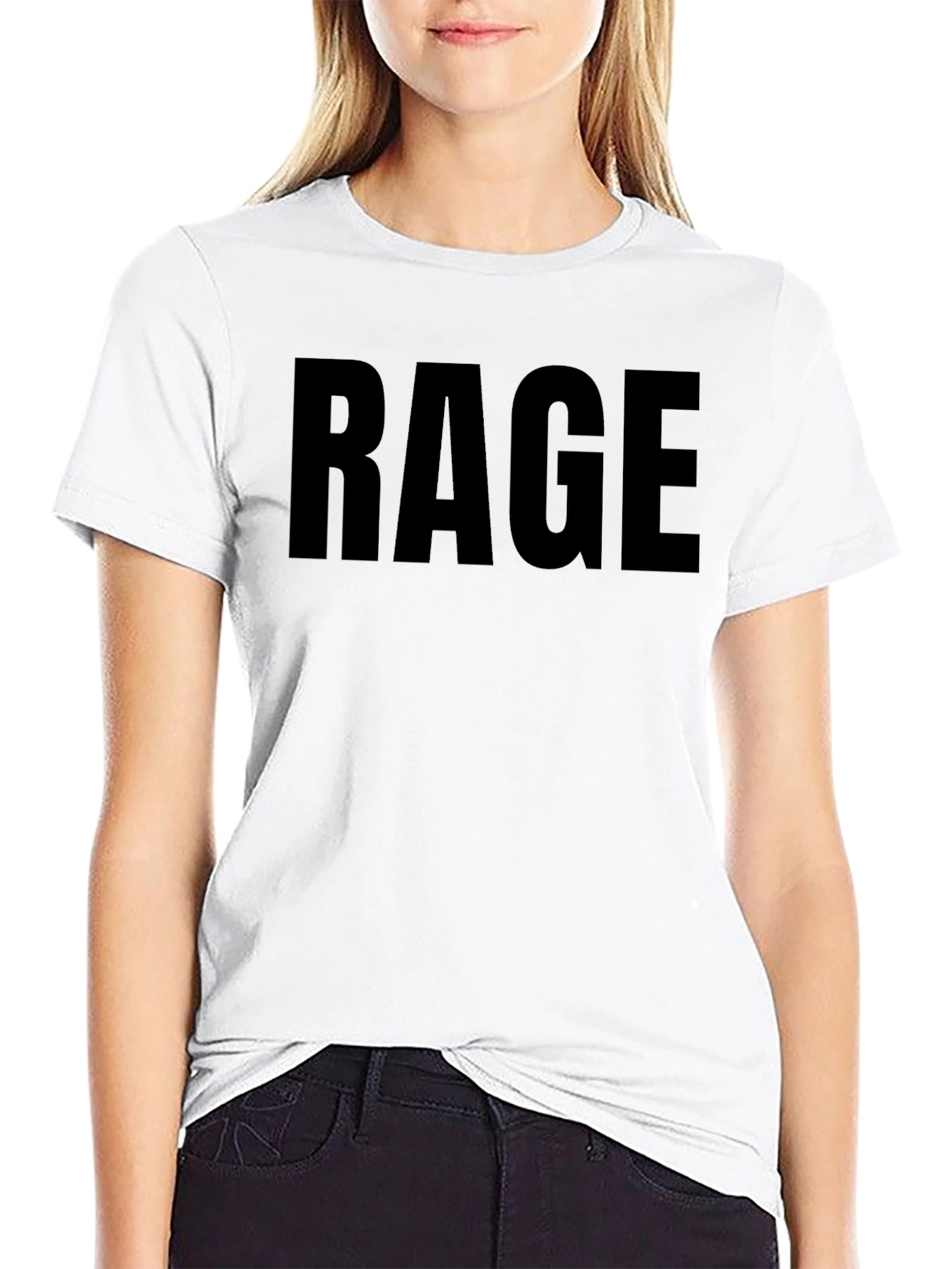 Rage Graphic Tee - Mens Black Casual Shirt