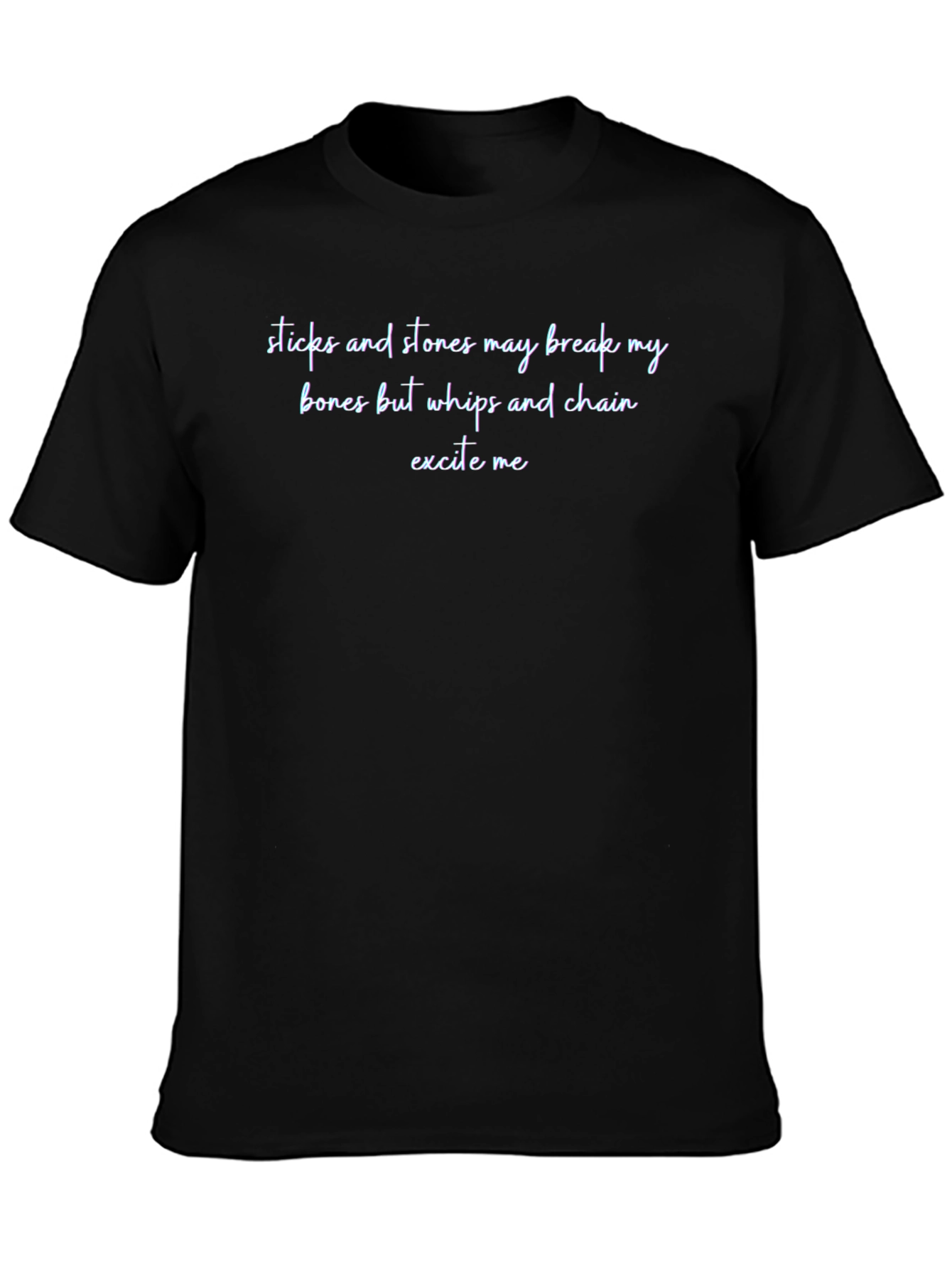 Sticks and Stones Slogan T-Shirt - Edgy Design