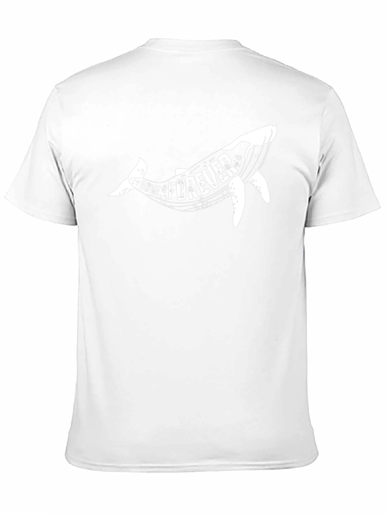 Gone Forever Whale Graphic Black T-Shirt