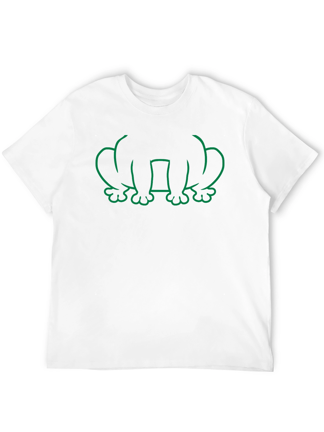 Frog Outline Graphic Tee - Black Cotton T-Shirt