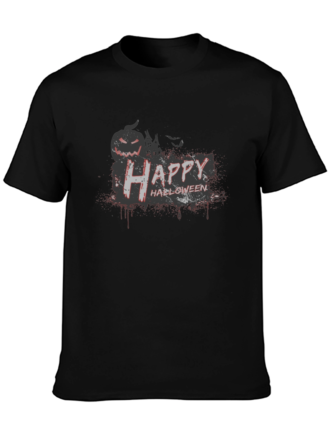 Spooky Happy Halloween Black Graphic Tee
