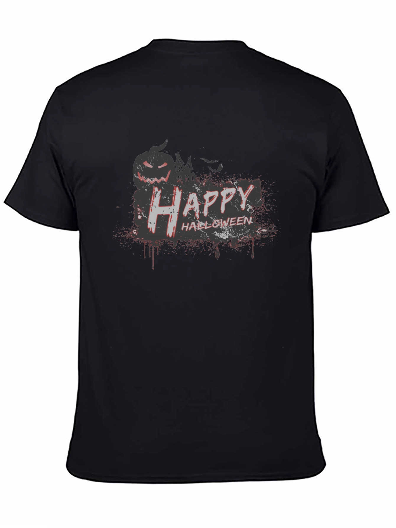 Spooky Happy Halloween Black Graphic Tee