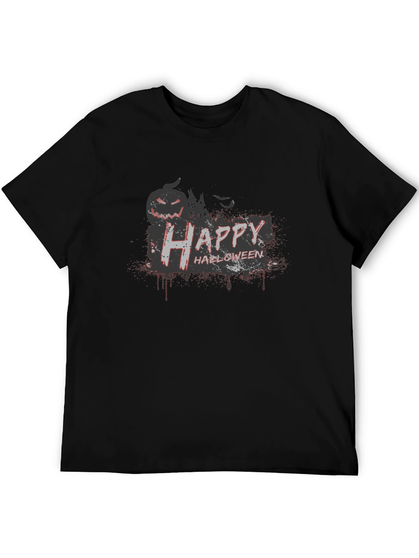 Spooky Happy Halloween Black Graphic Tee