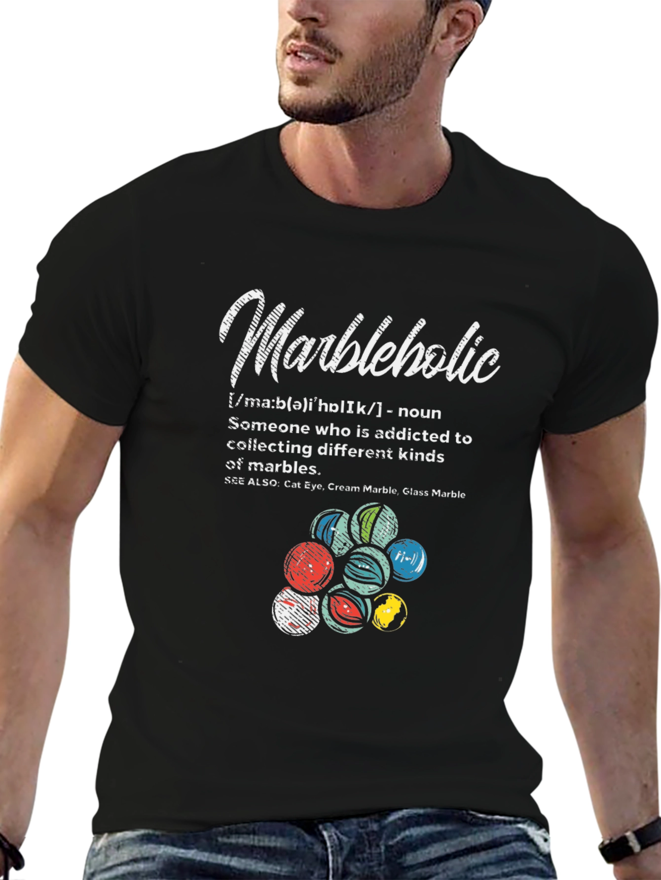 Marbleholic T-Shirt - Marble Collector Gift