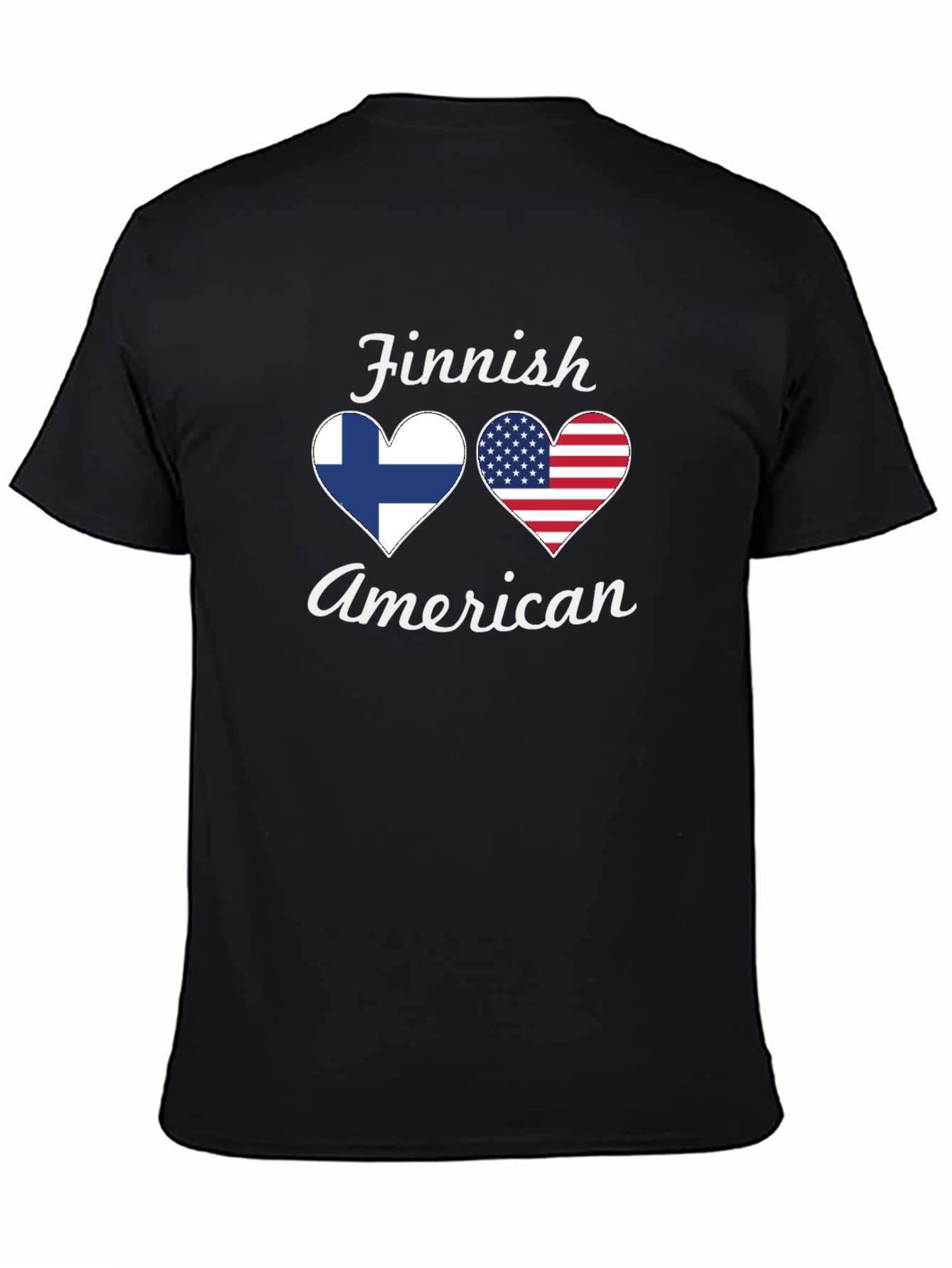 Finnish American Pride Tee | Flag Heart