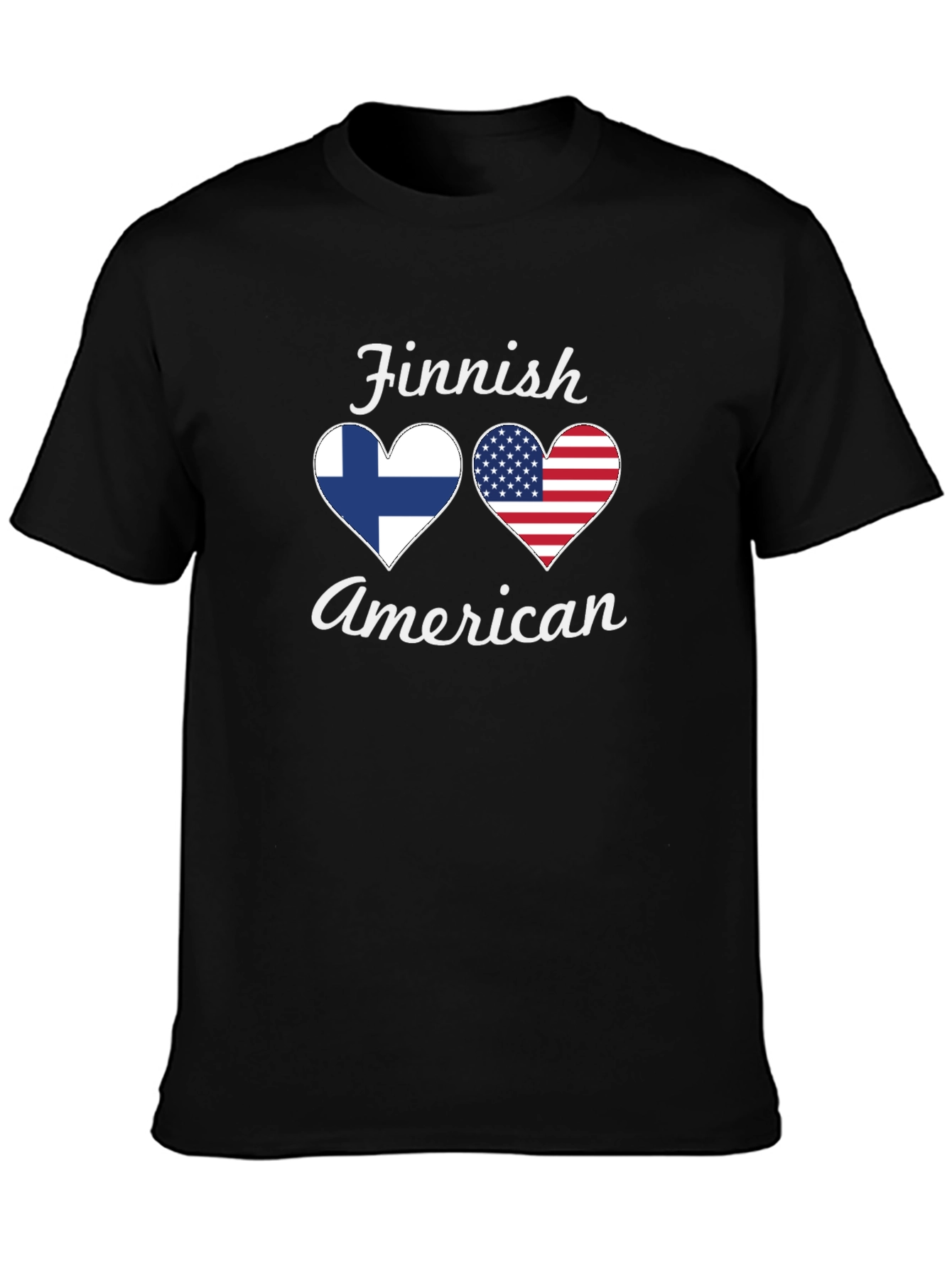 Finnish American Pride Tee | Flag Heart