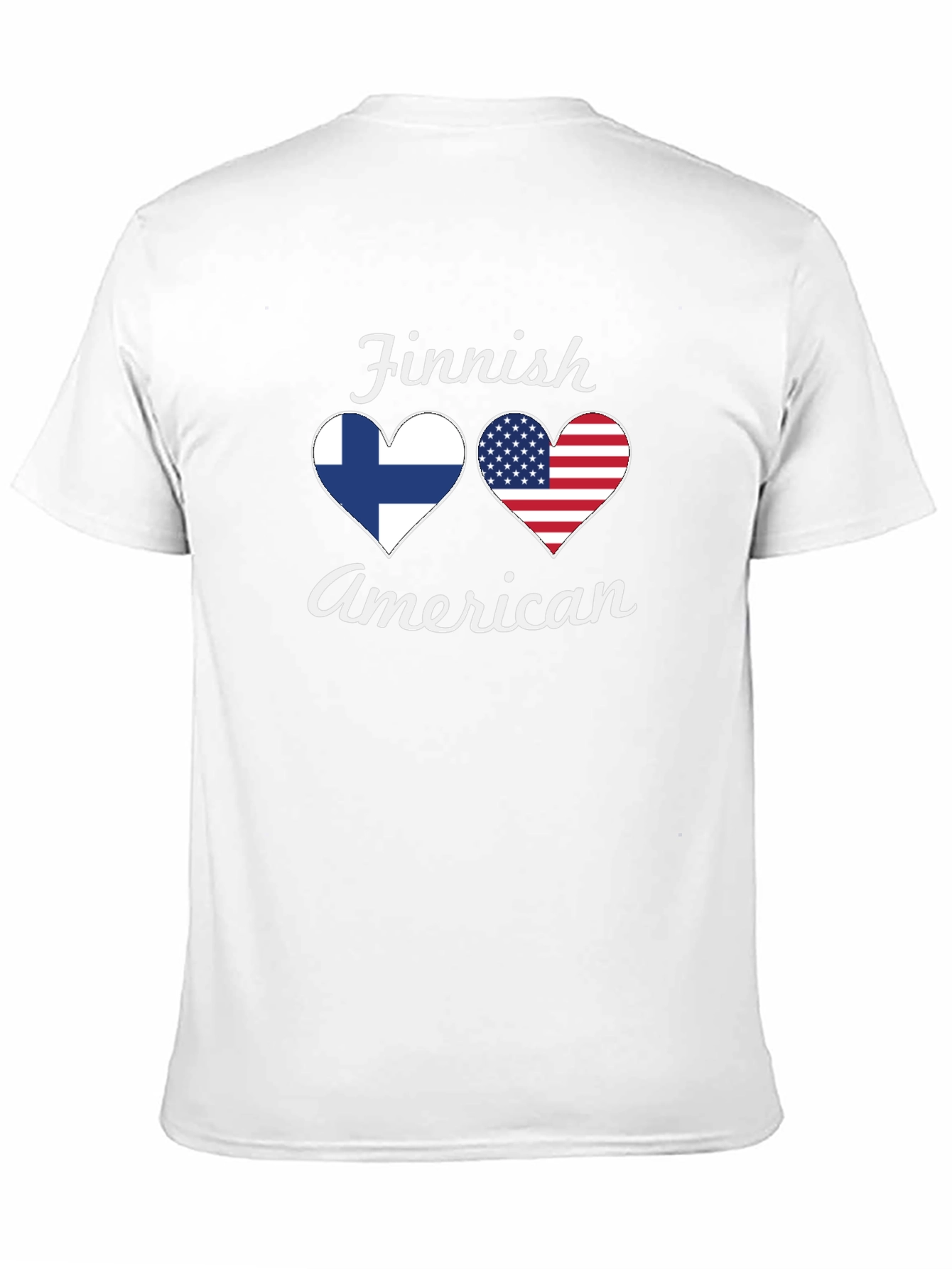 Finnish American Pride Tee | Flag Heart