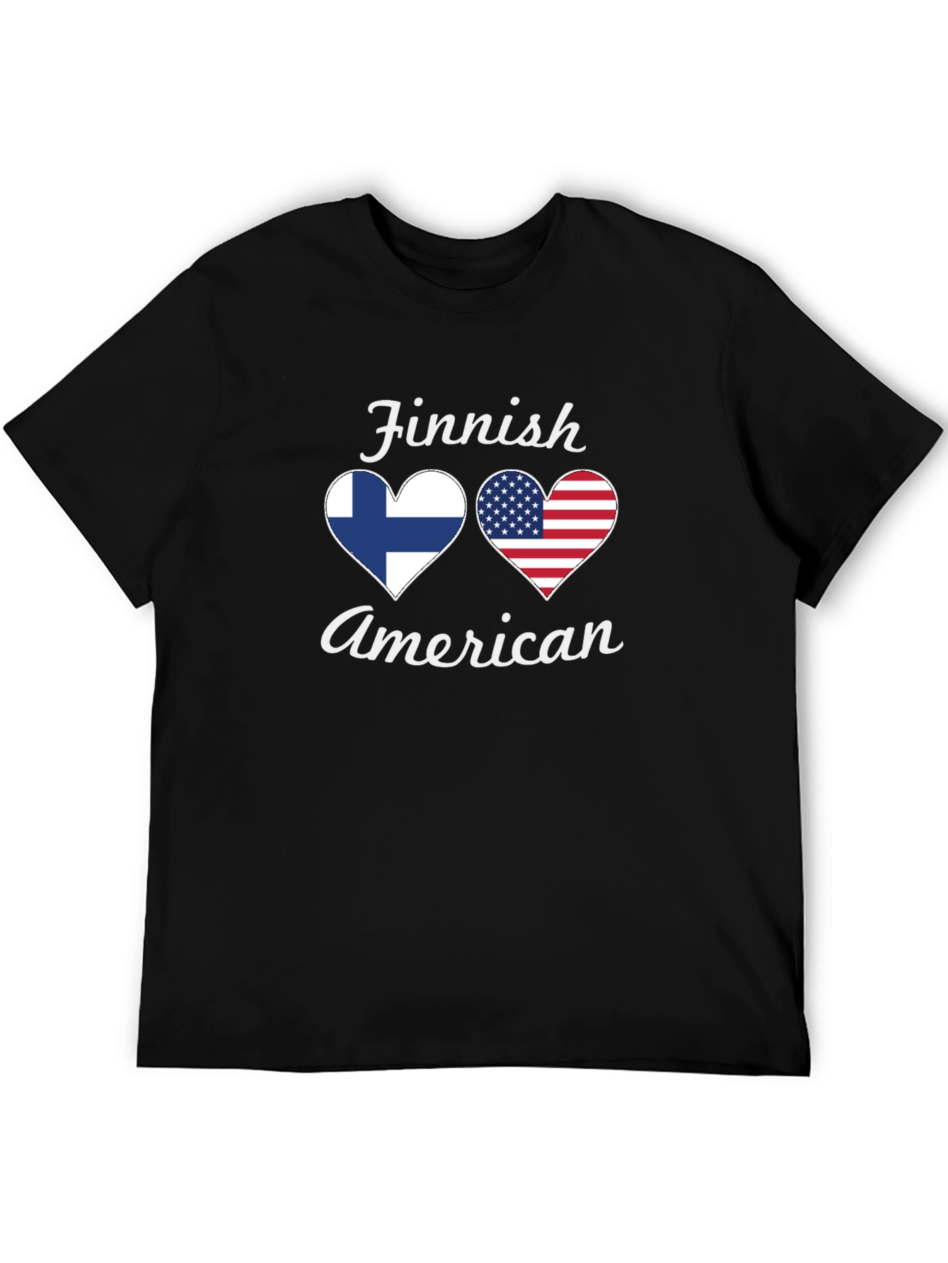 Finnish American Pride Tee | Flag Heart
