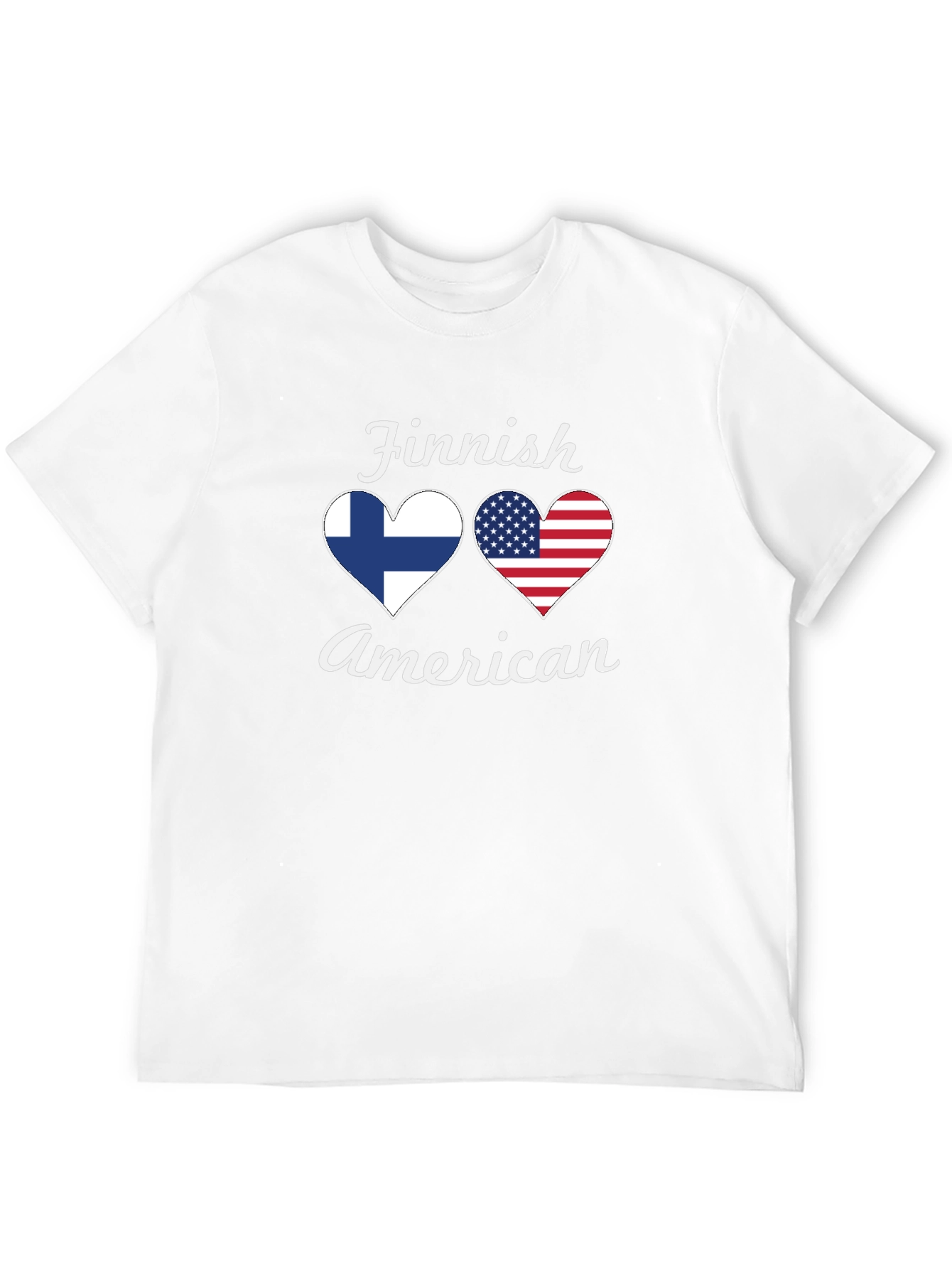 Finnish American Pride Tee | Flag Heart