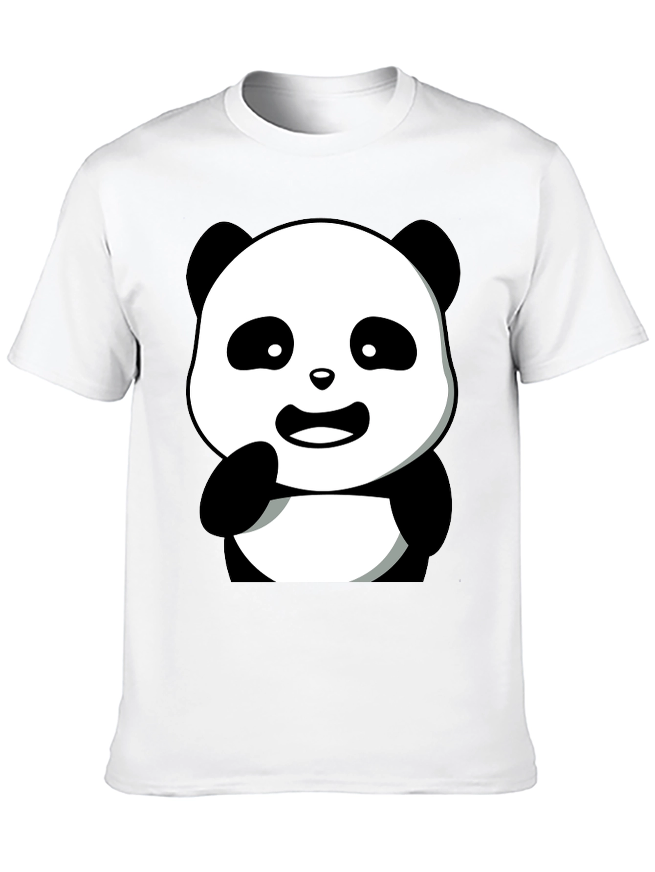 Cute Panda Graphic Tee - Mens Black T-Shirt