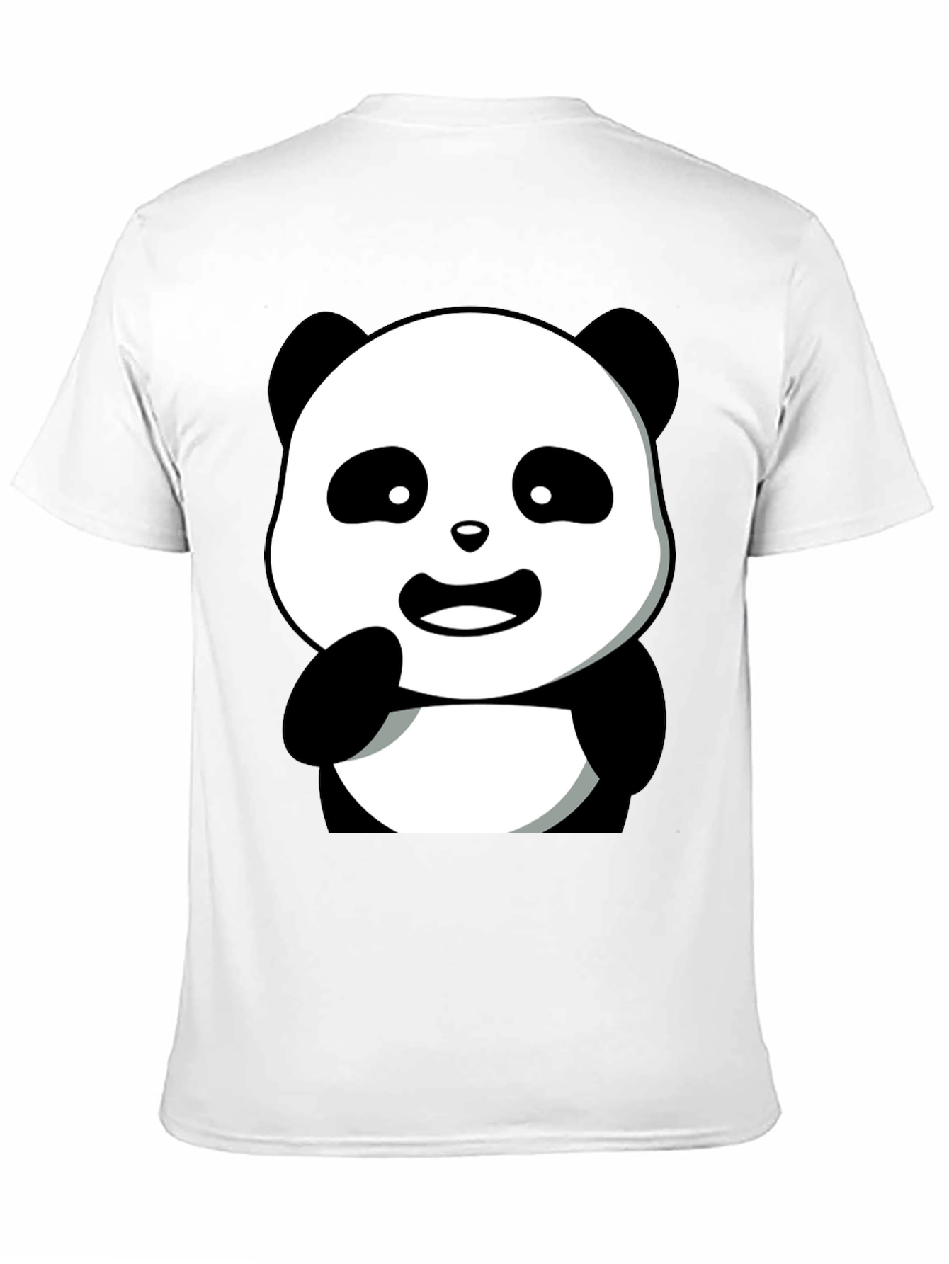 Cute Panda Graphic Tee - Mens Black T-Shirt