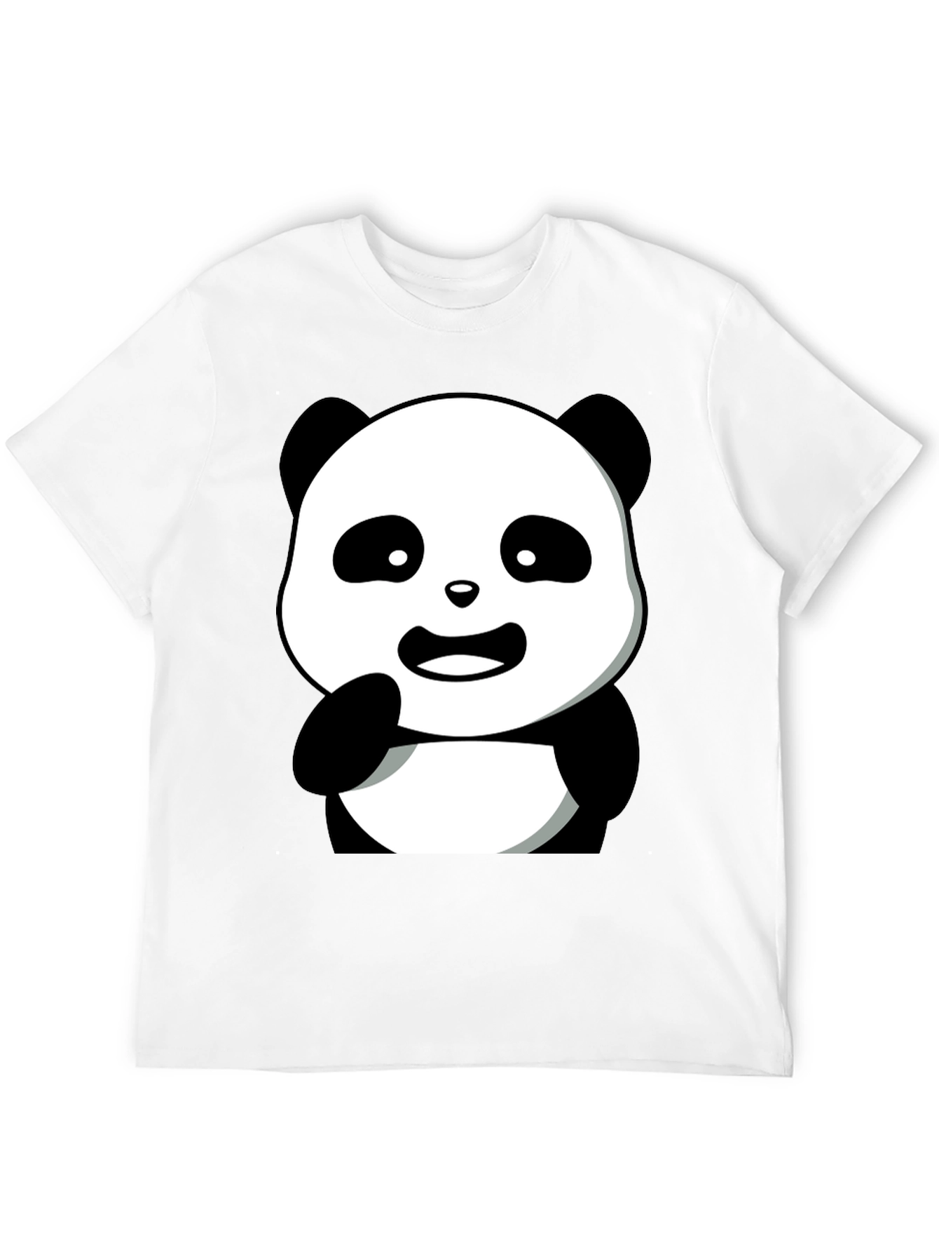 Cute Panda Graphic Tee - Mens Black T-Shirt