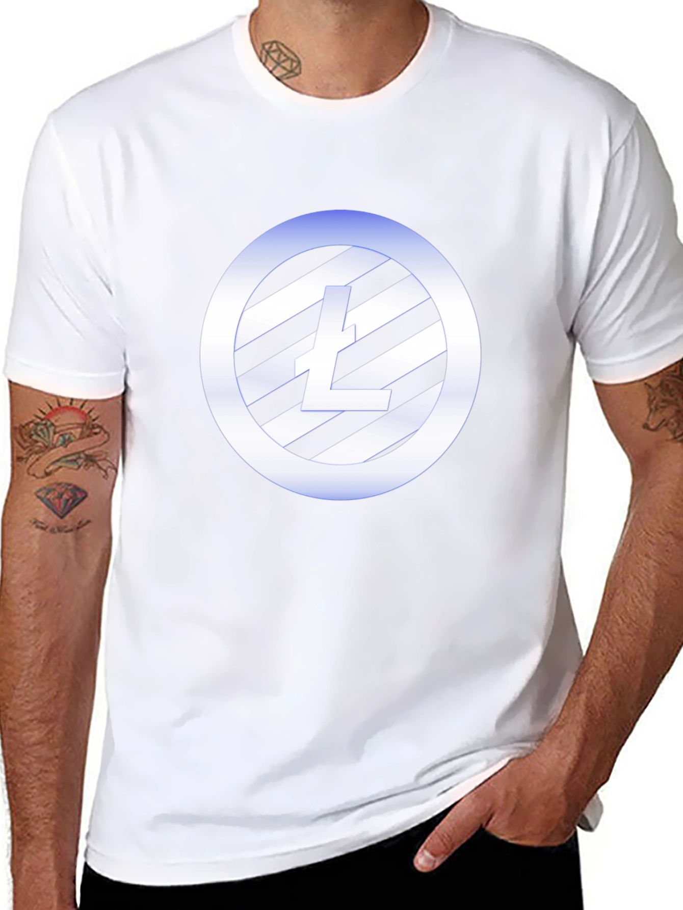 Litecoin Logo Black T-Shirt Crypto Fan Tee