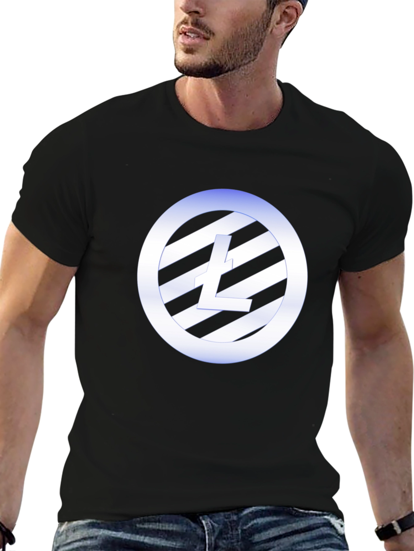 Litecoin Logo Black T-Shirt Crypto Fan Tee