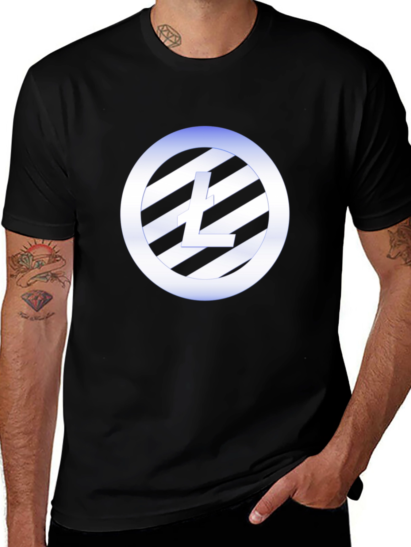 Litecoin Logo Black T-Shirt Crypto Fan Tee