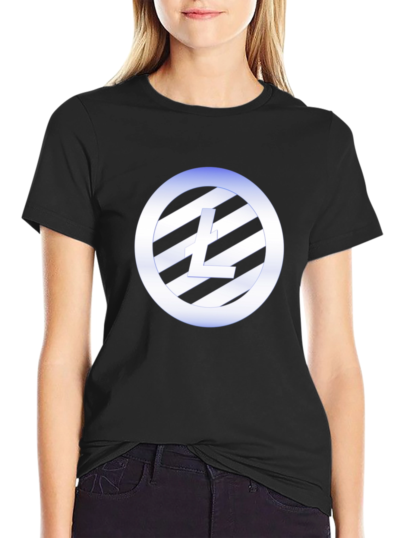 Litecoin Logo Black T-Shirt Crypto Fan Tee