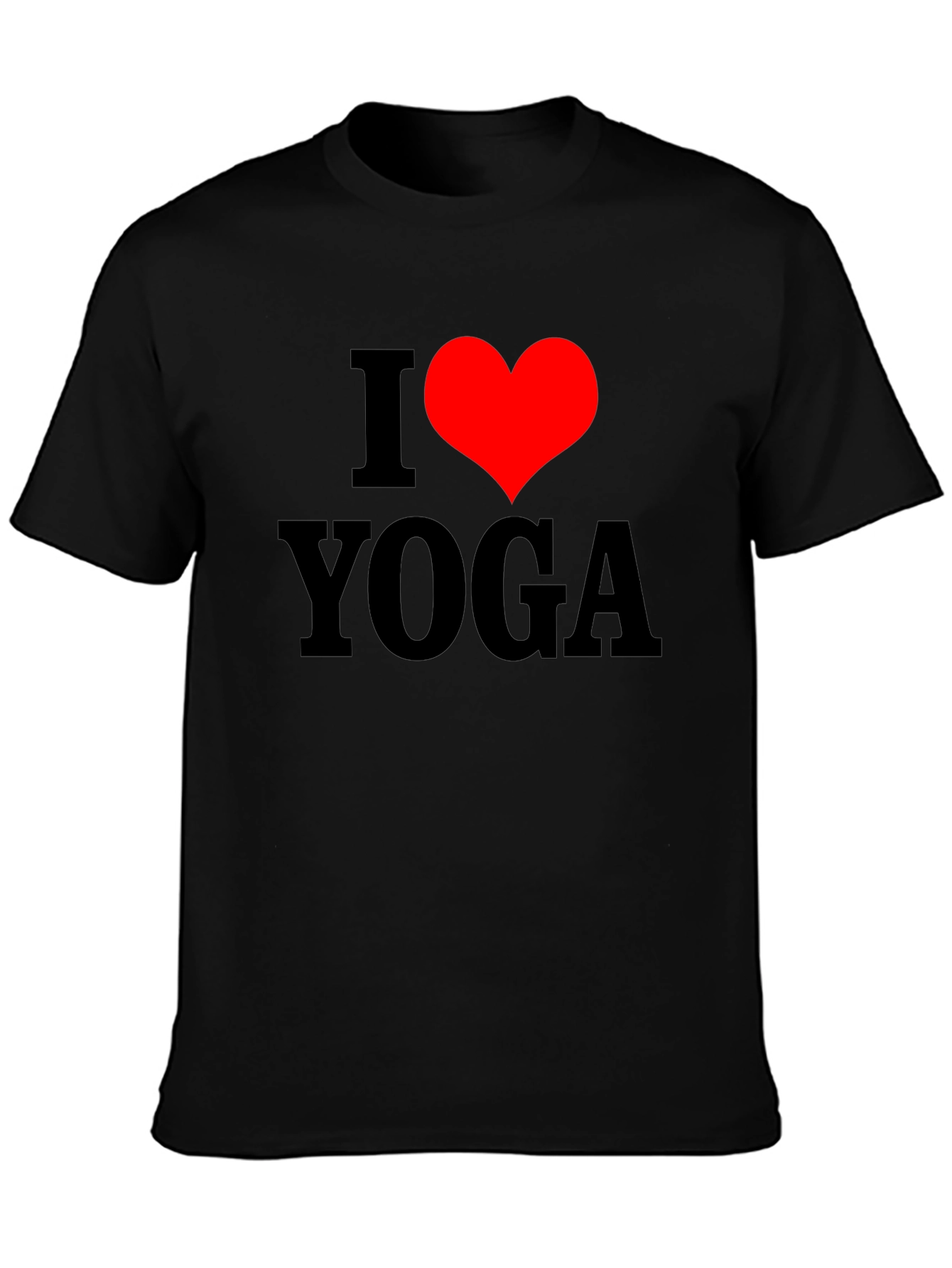 I Heart Yoga Black T-Shirt