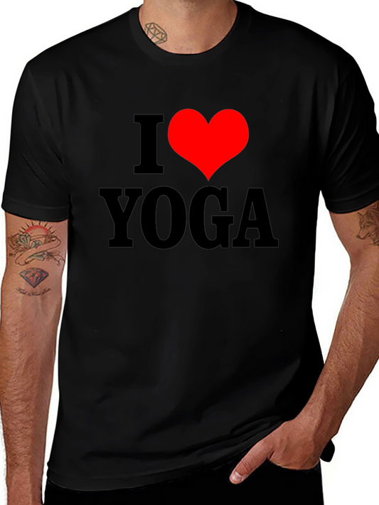 I Heart Yoga Black T-Shirt