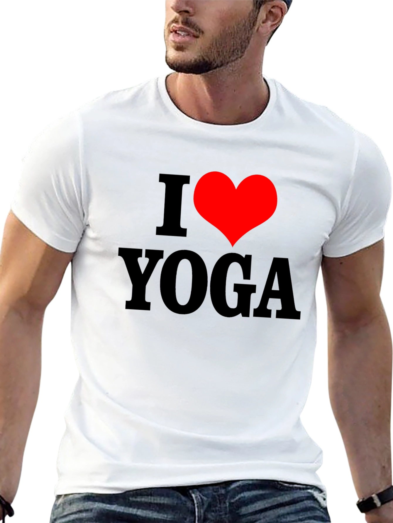 I Heart Yoga Black T-Shirt