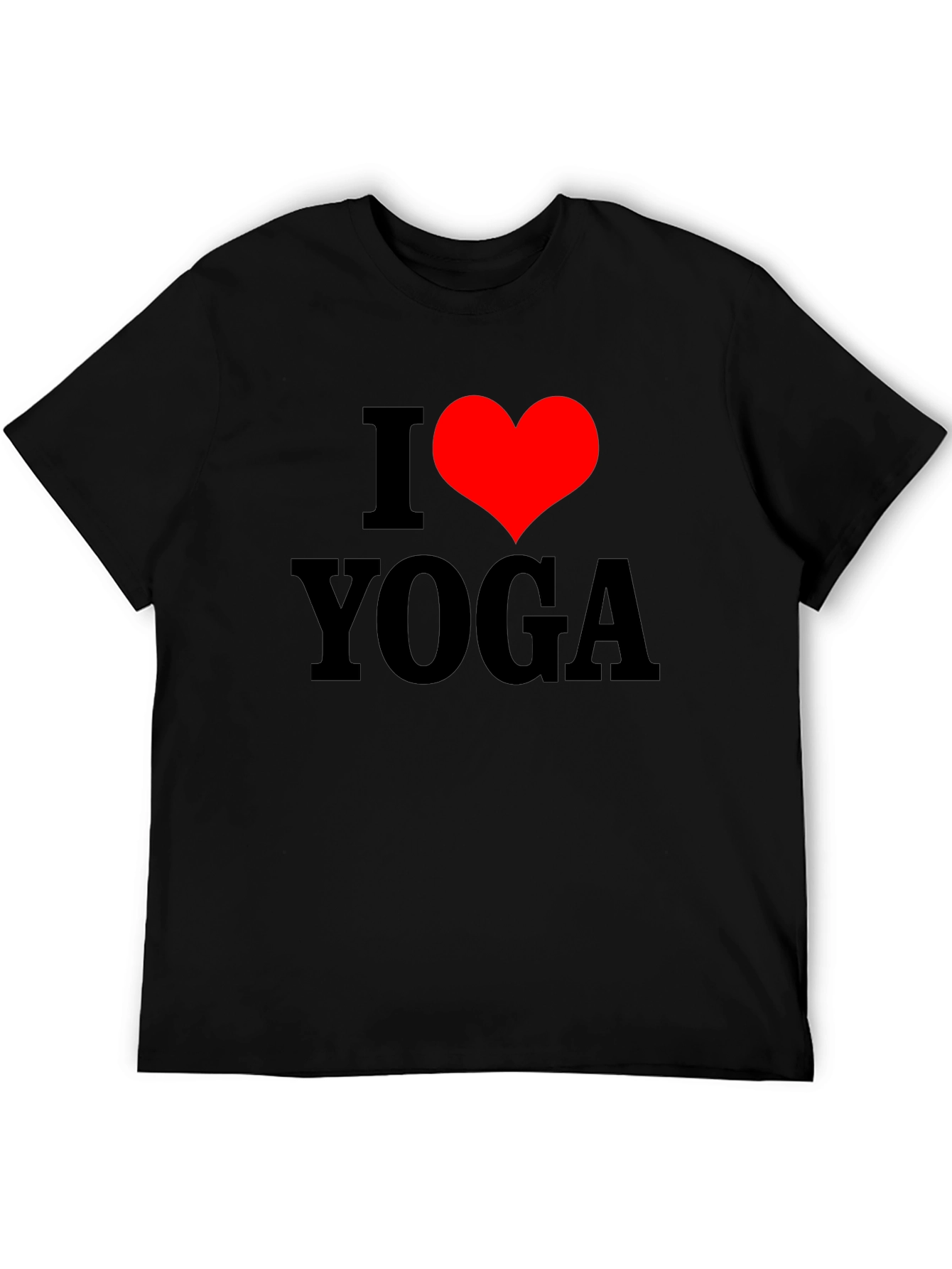 I Heart Yoga Black T-Shirt
