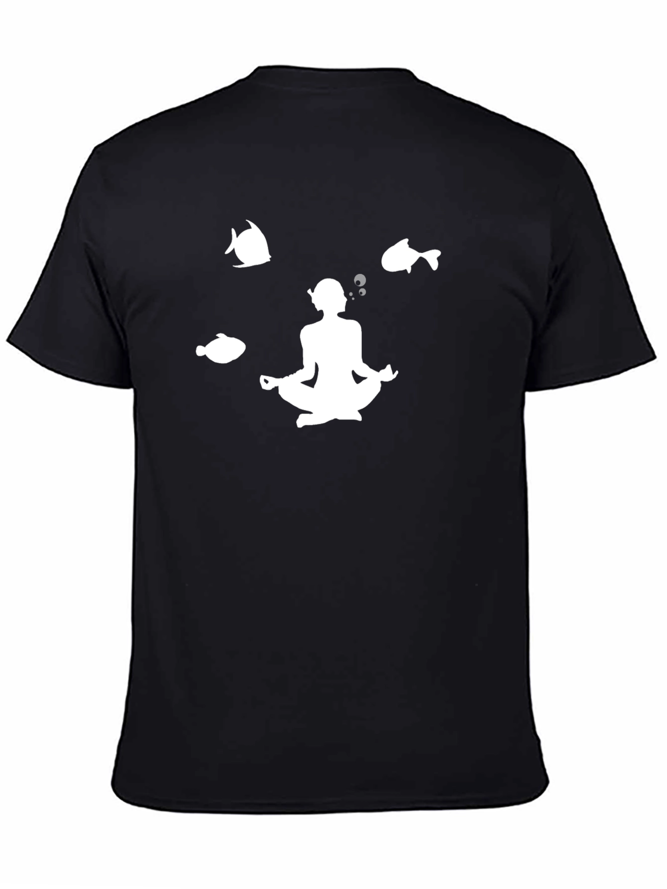 Meditating Diver Graphic Tee - Black